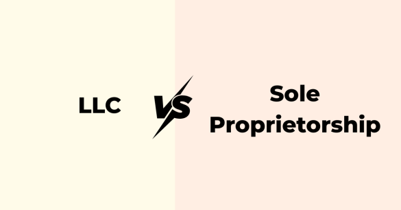 An image shows LLC vs Proprietorship